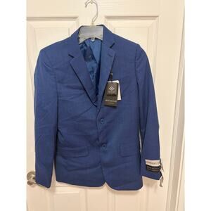 NWT BOCACCIO Uomo Modern fit Fabric blue Blazer Size 16R